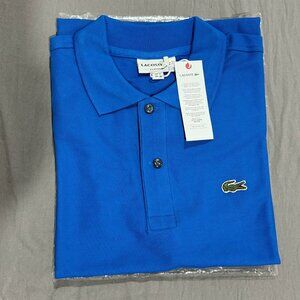 Lacoste Polo Shirt Men Size XL Blue Regular Fit Short Sleeve 100% Cotton